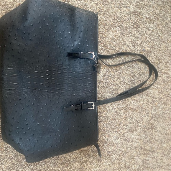 Dasien Women's Ostrich Large Handbag/Tote Black - Picture 15 of 15